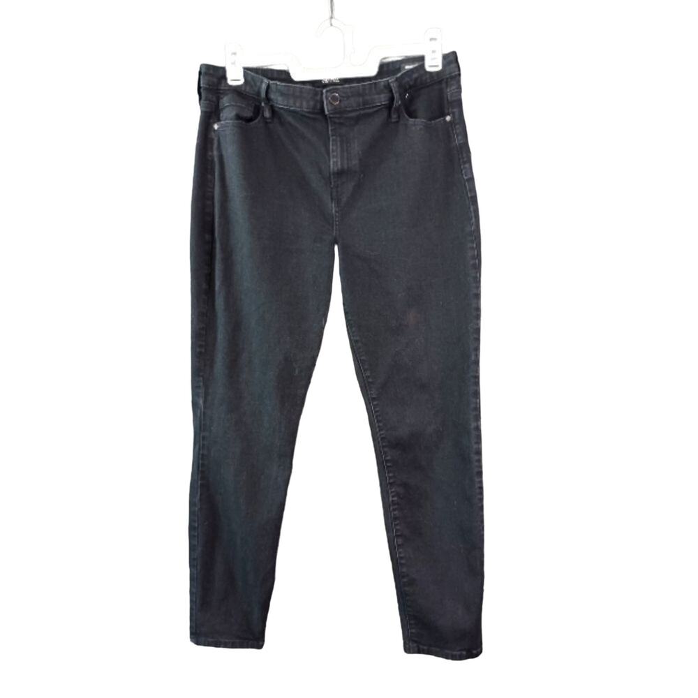 David Buffalo Black Mollie Distressed Jeans Size 14 Women's